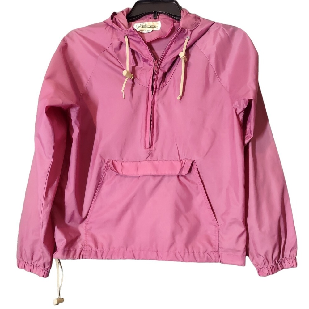 Anorak Twin Mountain Pink Womens M Vintage Gorpcore Retro Windbreaker Pullover - Picture 9 of 9
